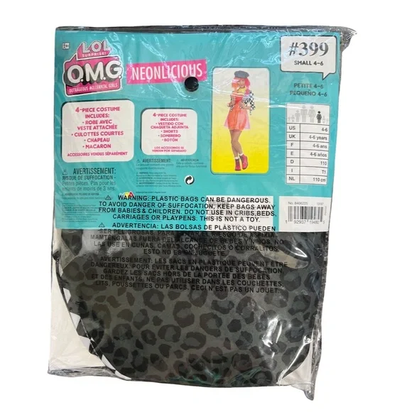 NEONLICIOUS Child Girls Halloween Costume Dress Up L.O.L Surprise O.M.G. Party - Picture 3 of 7